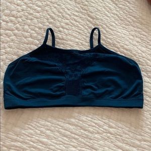 Teal blue sports bra